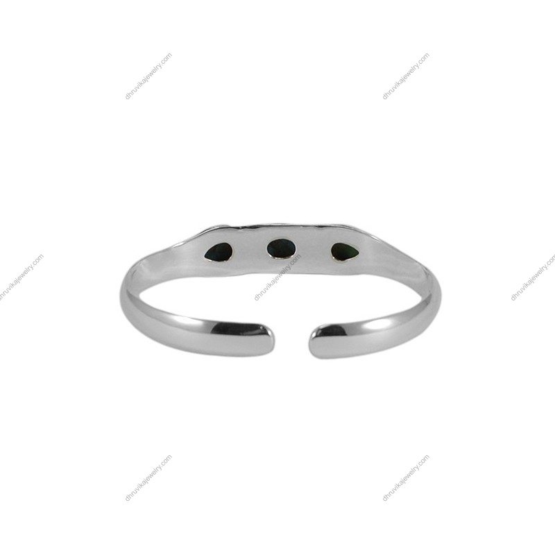 Handcrafted sterling silver turquoise cuff bracelet with natural gemstones and intricate detailing