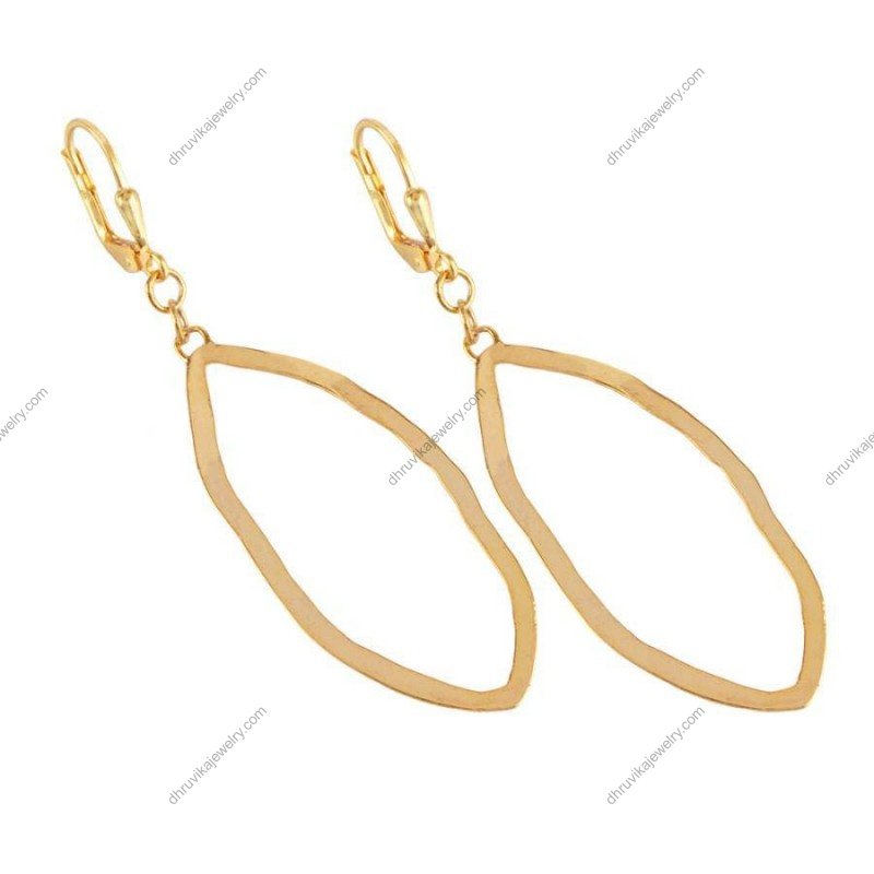 Elegant silver dangle earrings with textured finish and minimalist design alternate image