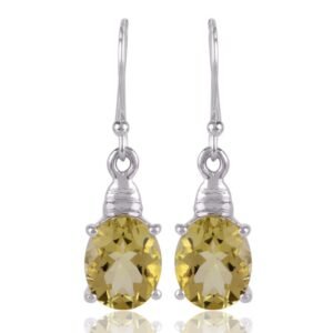 lemon quartz earrings main view