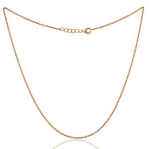 18K gold-plated cable chain necklace with adjustable length, minimalist and elegant design main view