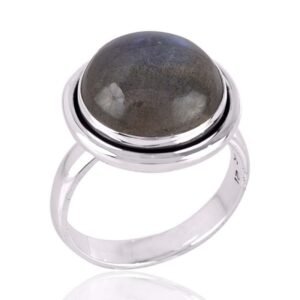 Sterling Silver Labradorite Ring with Mystical Iridescent Gemstone main view