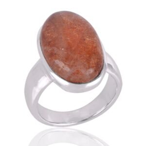 Elegant Sunstone Sterling Silver Ring – Radiant and timeless gemstone jewelry main view